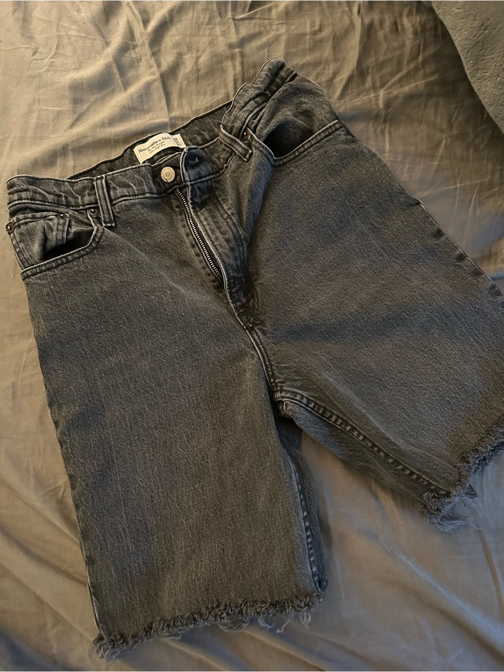 Abercrombie & Fitch Charcoal Gray High-Rise Denim Jeans